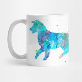 Border Collie Dog Watercolor Painting 2 Mug